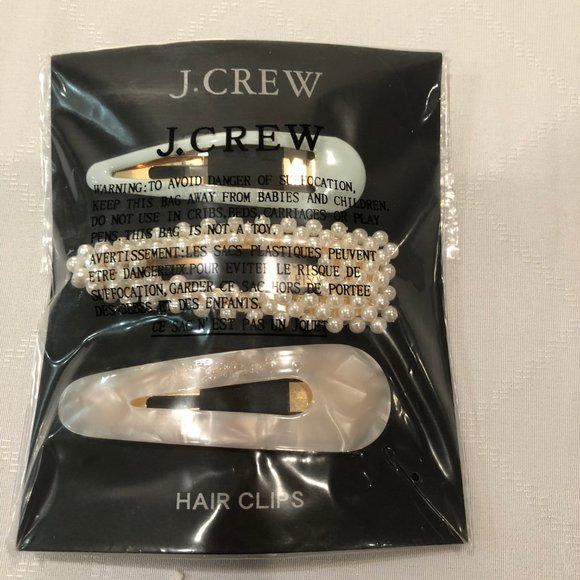J.Crew Pearl hair clip set of three - Picture 3 of 3